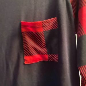 Buffalo plaid and black top